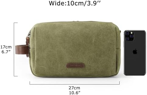 BAGSMART Toiletry Bag for Men, Canvas Travel Toiletry Organizer Dopp Kit - Image 6