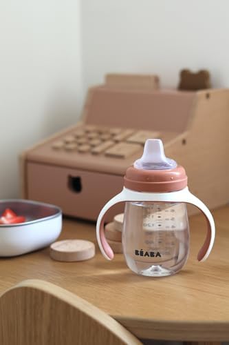 BEABA 2-in-1 Baby Bottle to Transition Sippy Cup, No Spill Sippy Cup, Includes - Image 3