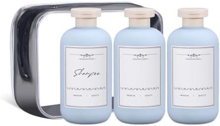 ASEVAT Travel Refillable Shampoo and Conditioner Bottles - 10 oz Plastic by ASEVAT