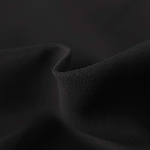 Hiasan Black Valance Curtains for Window 42 x 18 Inches 1 Panel - Image 3