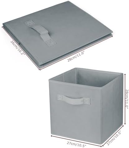 3 Pcs Storage Cubes, 10.5 Inch Collapsible Storage Bins, Fabric Foldable Bins - Image 3