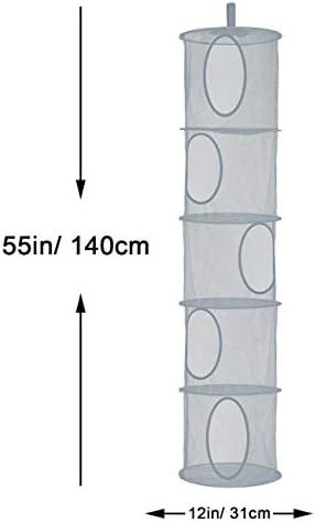 2Pcs Hanging Mesh Space Saver Bags Organizer, Foldable Storage Organizer 5 - Image 3
