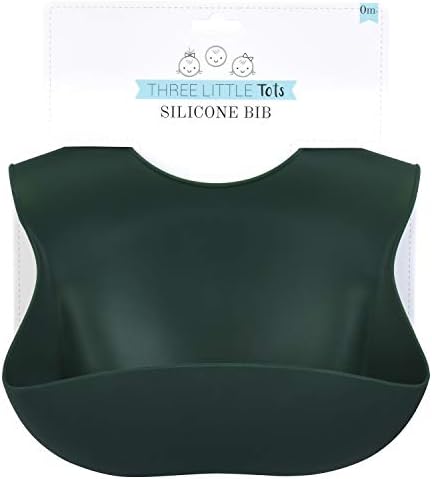 Three Little Tots Modern Silicone Baby Bib – Adjustable Fit Waterproof Catch - Image 3