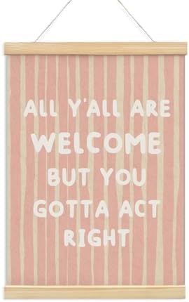 NaZaUK Pink Classroom Decor, Retro Wall Hanging Banner by Unknown