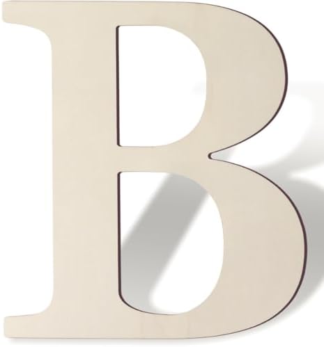 Wooden Letters 12 Inch Large Paintable Wood Letters B by Unknown
