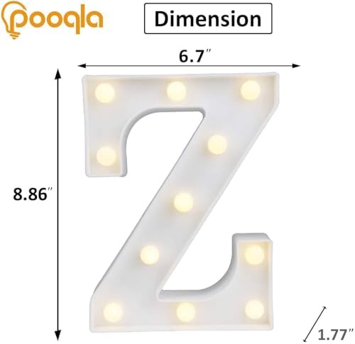 Pooqla LED Marquee Letter Lights, Warm White and Cool White Decorative Lighted - Image 5