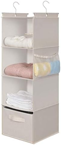 MAX Houser 4-Shelf Hanging Closet Organizer, Space Saver, Cloth Hanging Shelves - Image 4
