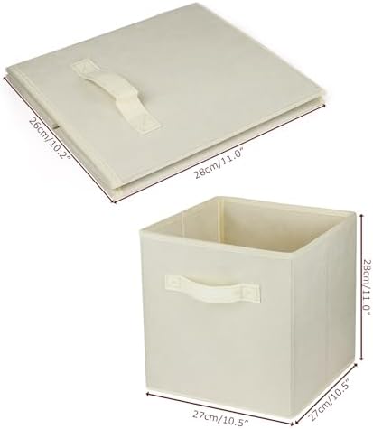 3 Pcs Storage Cubes, 10.5 Inch Collapsible Storage Bins, Fabric Foldable Bins - Image 3