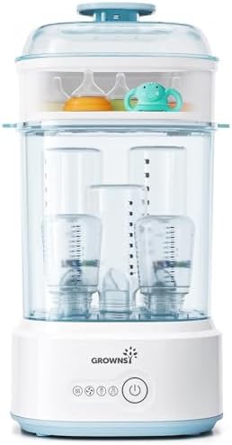 Bottle Sterilizer and Dryer, Compact Electric Steam Baby Bottle Sterilizer by GROWNSY