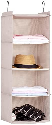 Hanging Closet Organizer 4-Tier, Oxford Wardrobe Storage by DonYeco