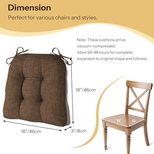 Chair Cushions for Dining Chairs Set of 2 - Image 2