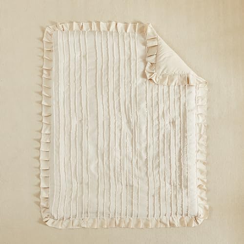 3 Pieces Tufted Stripes Crib Bedding Set - Image 7