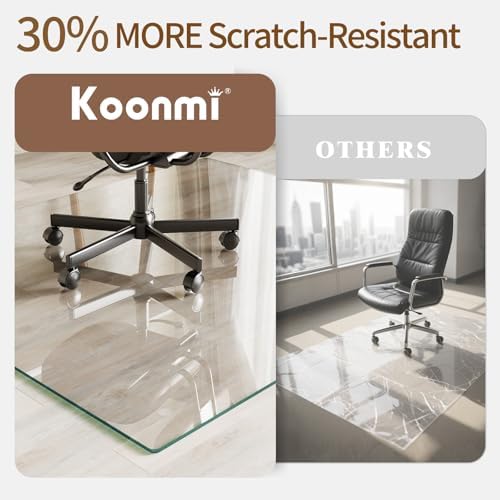 Koonmi Tempered Glass Chair Mat 40"x60" - Image 3