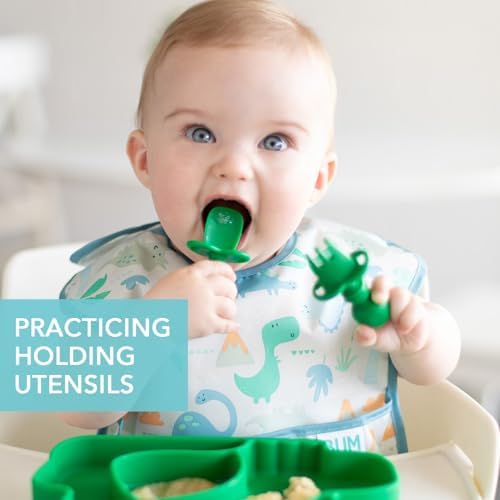Bumkins Baby Utensils Set, Chewtensils Silicone Spoons - Image 2