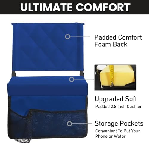 Sheenive Stadium Seats with Back Support, Padded Bleacher Seat Cushion - Image 5