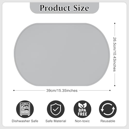 Silicone Placemat Set of 4, Heat Resistant Placemats - Image 2