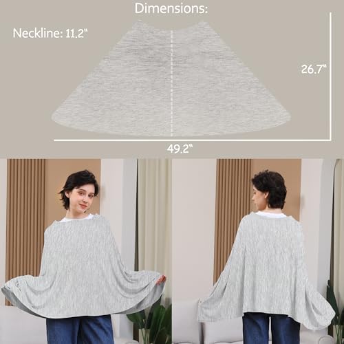Seejoy Nursing Cover for Breastfeeding, 360°Full Coverage Nursing Poncho - Image 3