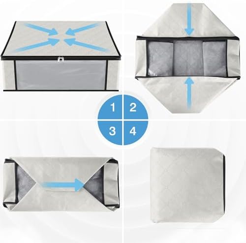 HomeHacks 8-Pack Clothes Organizer Storage Bags, 35L Storage Bins - Image 3