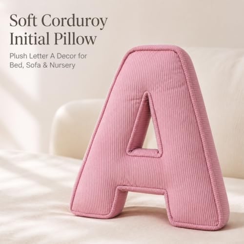 Purple Pink Letter Plush Pillow, Letter Hugging Throw Pillows, Decorative - Image 2