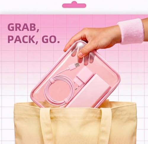 CoiiJoii 6Pcs Large Clear Hard Shell Zippered Case, Diaper Bag Organizing - Image 3