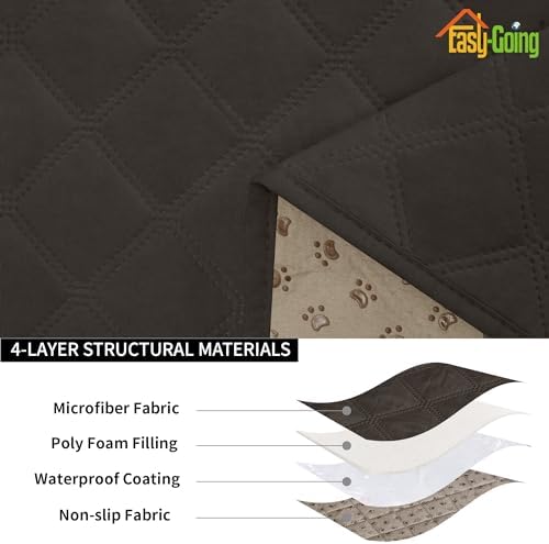 Easy-Going Waterproof Cushion Covers Set, Quilted Stretch 2-Piece Sofa Seat - Image 4
