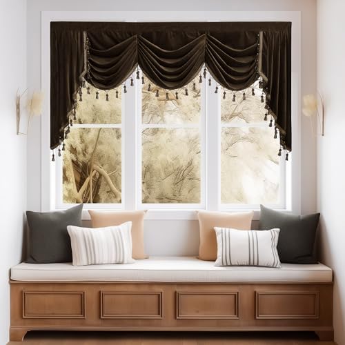 StangH Brown Waterfall Valance Curtain by StangH