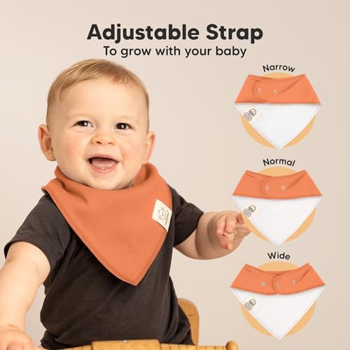 KeaBabies 8pk Organic Baby Bandana Bibs - Image 3