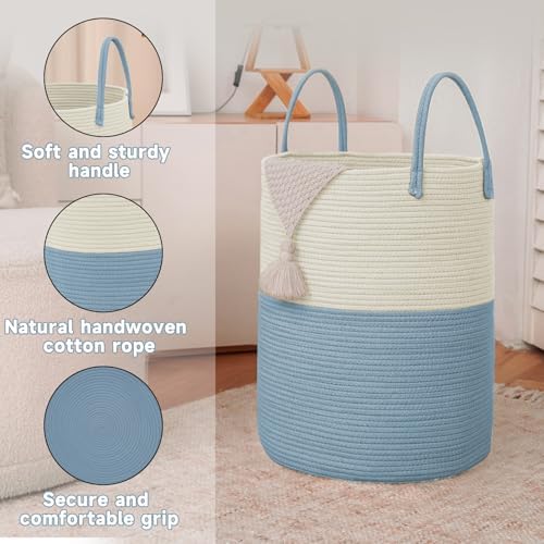 JMvicyroam 60L Cotton Rope Laundry Basket Hamper - Image 6