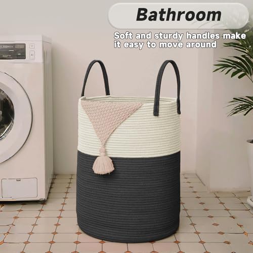 JMvicyroam 100L Cotton Rope Laundry Basket Hamper - Image 5