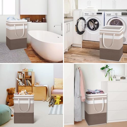 HomeHacks 2 Pack Large Laundry Baskets, Laundry Hampers Bags - Image 6
