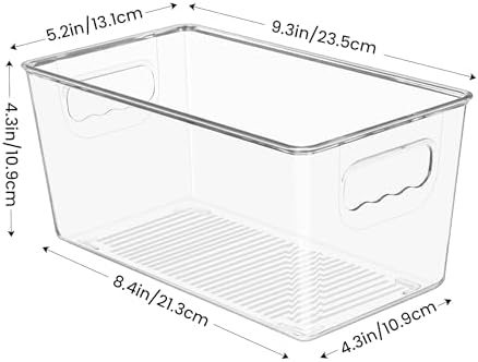 YIHONG 4 Pack Clear Storage Bins, Pantry Organizer Bins - Image 2