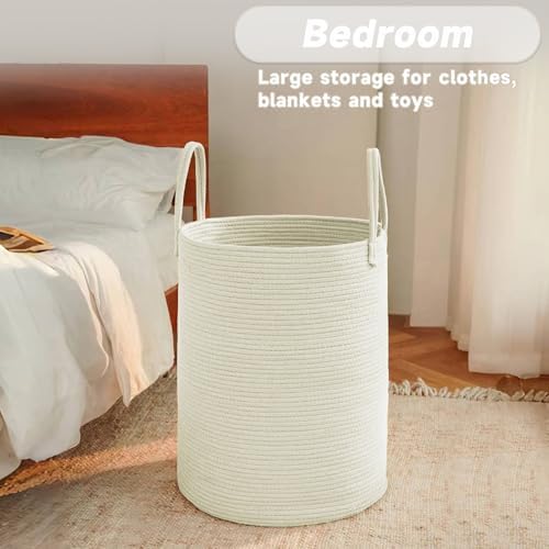 JMvicyroam 80L Cotton Rope Laundry Basket Hamper - Image 4