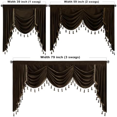 StangH Brown Waterfall Valance Curtain - Image 4
