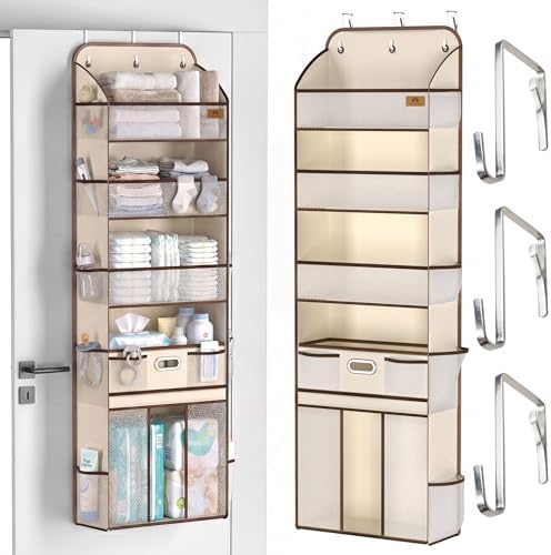 Baby Nursery Over The Door Organizer, 10 Pocket Hanging Storage by Amoowis