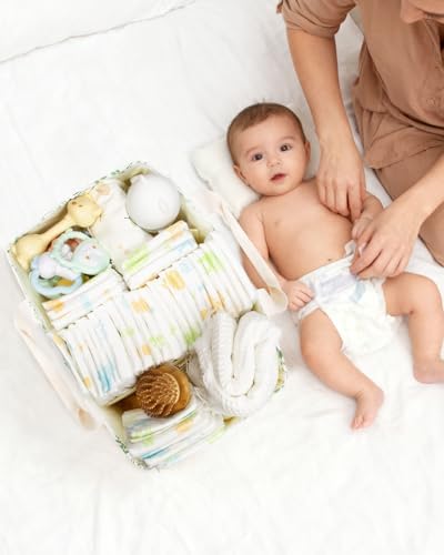 BuyCard Baby Diaper Caddy Organizer, Cream - Image 5
