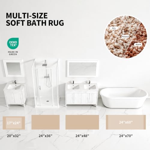 ILANGO Bathroom Rugs 48" × 24", Extra Soft Absorbent Microfiber Bath Rugs - Image 4