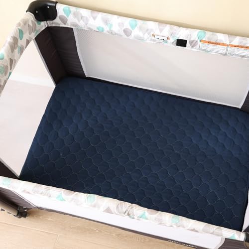 David’s Kids 2 Pack Mini Crib Waterproof Cover, Soft Pad Cover - Image 4