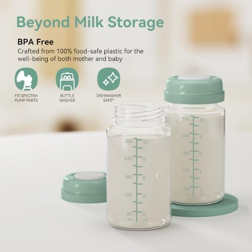 10oz Breastmilk Storage Bottle, Breast Milk Container Collection Bottles - Image 6