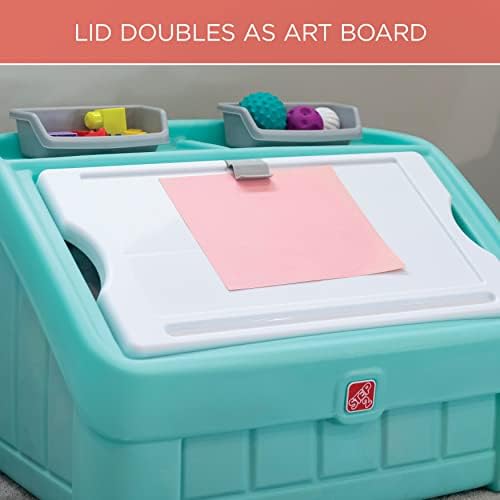 Step2 2-in-1 Toy Box & Art Lid, Kids Toy Storage Bin & Organizer, Easel & Chest - Image 3