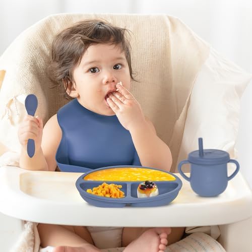 100% Silicone Baby Feeding Set, BPA Free Baby Dishes - Image 6