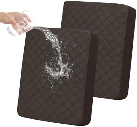 Easy-Going Waterproof Cushion Covers Set, Quilted Stretch 2-Piece Sofa Seat by Easy-Going