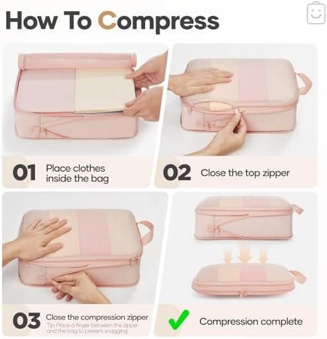 Veken 8 Set Compression Packing Cubes - Image 3