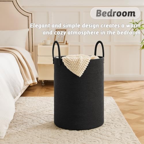 Artfeel Laundry Basket, Woven Cotton Rope Laundry Hamper, 100L - Image 3