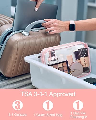 BAGSMART Clear Toiletry Bag 3-Pack TSA Approved Water-Repellent - Image 3