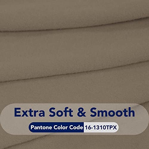 PureFit Stretch Oversized Couch Covers Fleece Sofa Slipcovers Natural - Image 5