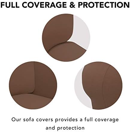 PureFit Super Stretch Chair Covers Fleece Couch Covers - Image 3