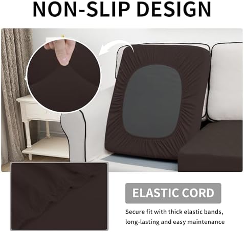 Easy-Going Waterproof Cushion Covers Set, Quilted Stretch 1-Piece Sofa Seat - Image 3