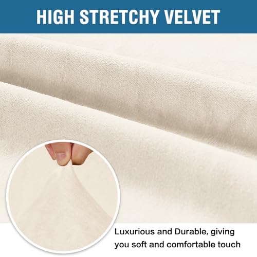 H.VERSAILTEX Stretch Velvet Sofa Covers Large Couch Covers Furniture Protector - Image 3