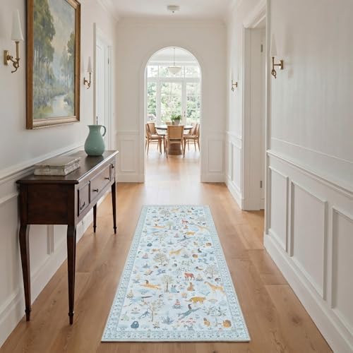 BESBLEE 2X6 Washable Kitchen Runner Rug, Animal Non Slip - Image 2