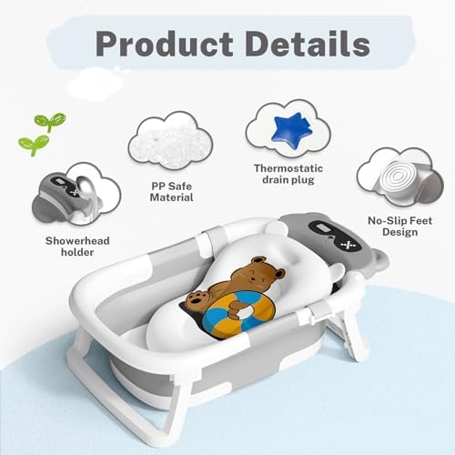 AVIDOR Baby Bathtub, Collapsible Bathtub - Image 2
